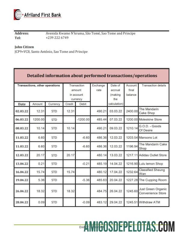 Exemplo de primeiro extrato bancário de São Tomé e Príncipe Afriland.pdf